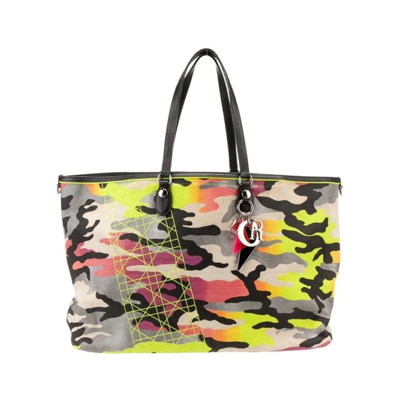 CHRISTIAN DIOR x Anselm Reyle Large Camouflage Tote - Picture 1 of 11